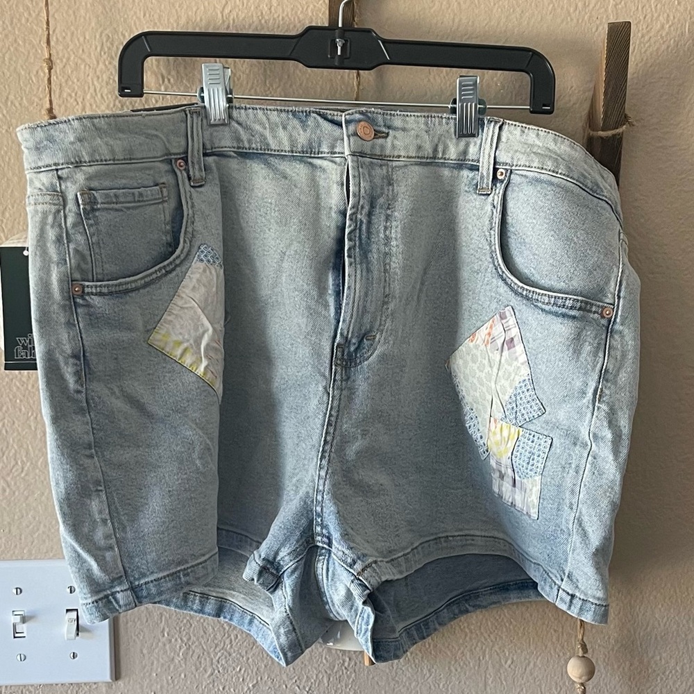Wild Fable denim patchwork shorts